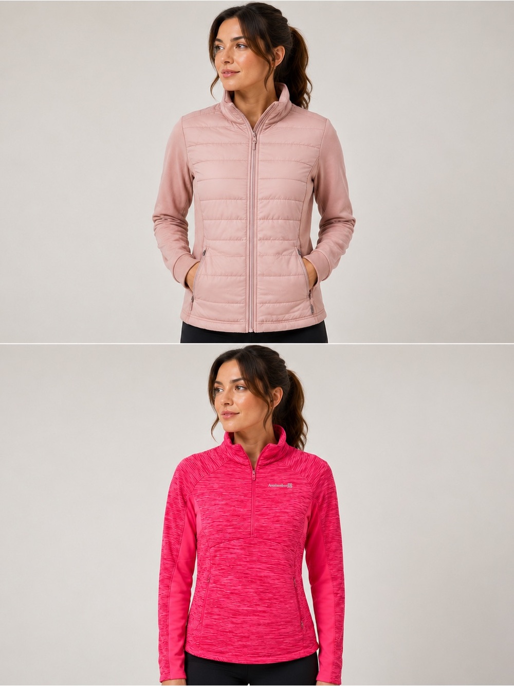 Avalanche Pale Pink & Bright Pink Lightweight Outdoor jackets lightweight S & M